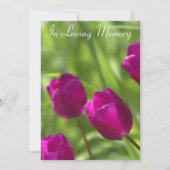 ピンクチューリップス追悼式発表 招待状 (正面)