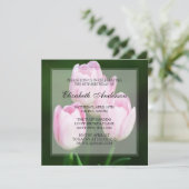 ピンクチューリップス80歳誕生パーティー 招待状 (スタンド正面)