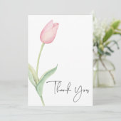ピンクチューリップソロブライダルシャワー サンキューカード (スタンド正面)
