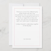 ピンクチューリップソロブライダルシャワー サンキューカード (裏面)