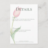 ピンクチューリップソ結婚ロ詳細 エンクロージャーカード (正面)