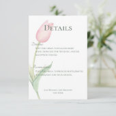 ピンクチューリップソ結婚ロ詳細 エンクロージャーカード (スタンド正面)