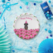 ピンクチューリップダックシュント紙プレート ペーパープレート (パーティー)