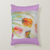 ピンクチューリップチューリップウォータカラーデコークッション アクセントクッション (正面(垂直))