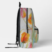 ピンクチューリップチューリップウォーターカラーガールズバックパック プリントバックパック (左)