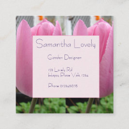 ピンクチューリップチューリップガーデンスクエアセント エンクロージャーカード
