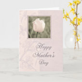 ピンクチューリップハッピーマザーズデイカード カード (黄色い花)