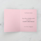 ピンクチューリップパーソナライズされた30ハッピーバースデー カード (内部)