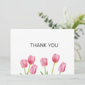 ピンクチューリップフラットサンキューカード シーズンカード (スタンド正面)