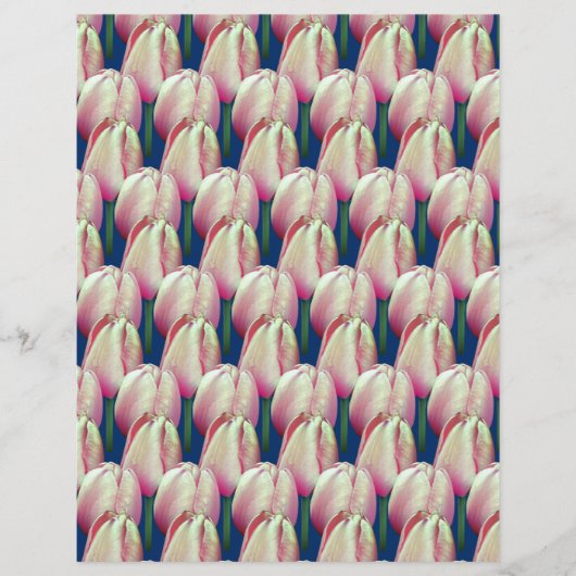 ピンクチューリップフラワースクレーブック紙 (正面)