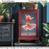 ピンクチューリップフラワーフェアリーBallerina DJ7L Decompage 薄葉紙