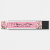 ピンクチューリップフローラオフィスドアシンボルや象徴名プレート サインプレート (正面)