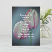 ピンクチューリップフローラパーティの招待状 招待状 (スタンド正面)