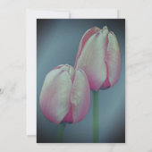 ピンクチューリップフローラパーティの招待状 招待状 (裏面)