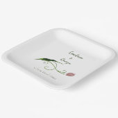 ピンクチューリップフローラ ペーパープレート (傾斜あり)