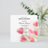 ピンクチューリップブライダルシャワー 招待状 (スタンド正面)
