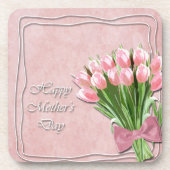 ピンクチューリップマザーズデイコースターの束 コースター (正面)
