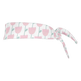 ピンクチューリップミニマルシンプルフローラガーリーかわいい タイヘッドバンド