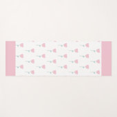 ピンクチューリップミニマルシンプルフローラガーリーかわいい ヨガマット (正面(横))