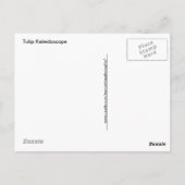 ピンクチューリップ万華鏡のように千変万化するパターンパターン ポストカード (裏面)