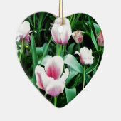 ピンクチューリップ写真 セラミックオーナメント (右)