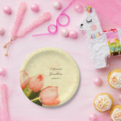 ピンクチューリップ春の結婚式披露宴 ペーパープレート (パーティー)