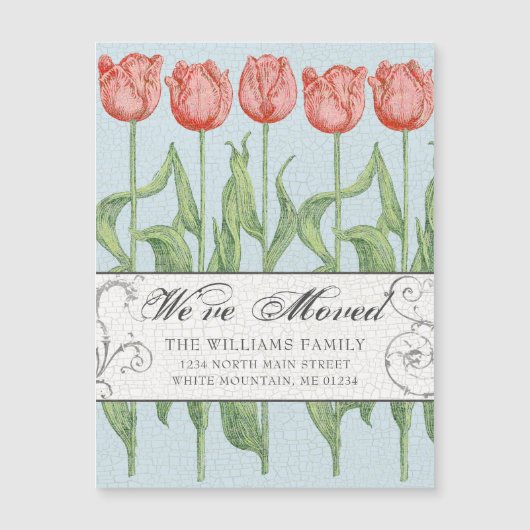 ピンクチューリップ春フローラの移動告知 (正面)