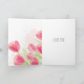 ピンクチューリップ母の日 カード (内部)