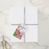 ピンクチューリップ母の日 ギフトタグ (より糸付き)