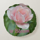 ピンクチューリップ私の開花時間 ラウンドクッション (裏面)