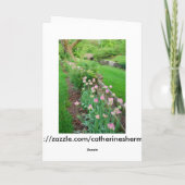 ピンクチューリップ素晴らし祖母ハッピーバースデー カード (裏面)