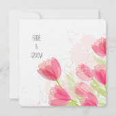 ピンクチューリップ結婚ズ 招待状 (裏面)