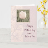 ピンクチューリップ義姉ハッピーマザーズデイカード カード (黄色い花)