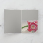 ピンクチューリップ誕生日カード カード (内部)