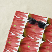 ピンクチューリップ ビーチタオル (インサイチュ)