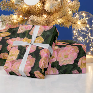 ピンクチューリップ ラッピングペーパー
