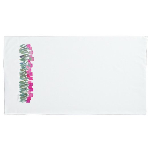 ピンクチューリップ 枕カバー (正面左)