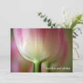 ピンクチューリップ·結婚式招待状 招待状 (スタンド正面)