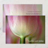 ピンクチューリップ·結婚式招待状 招待状 (正面/裏面)