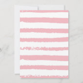 ピンクチョウバプテスマパーティの招待状 招待状 (裏面)