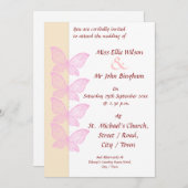 ピンクチョウ 招待状 (正面/裏面)