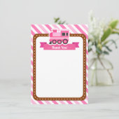 ピンクチョオCHOO列車ありがとうご注意 サンキューカード (スタンド正面)