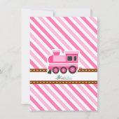 ピンクチョオCHOO列車ありがとうご注意 サンキューカード (裏面)