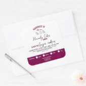 ピンクチョコフェミニンコレートクッキーの成分ラベル スクエアシール (封筒)