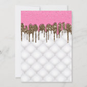 ピンクチョコレートタフテッドケーキすべての行事誕生日 招待状 (裏面)