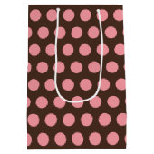 ピンクチョコレートドット抱き枕 ミディアムペーパーバッグ (裏面)