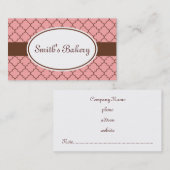 ピンクチョコレートパターン名刺 名刺 (正面/裏面)