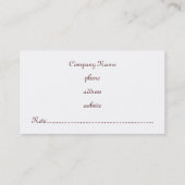 ピンクチョコレートパターン名刺 名刺 (裏面)