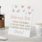 ピンクチョークブルンチミモサバー 台座サイン (インサイチュ)