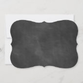 ピンクチョークボードベビーシャワー招待状 招待状 (裏面)